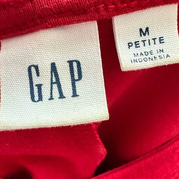 GAP Red Long Sleeve Knit Dress with Silver Zipper Pockets - Picture 7 of 12